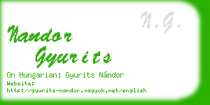 nandor gyurits business card